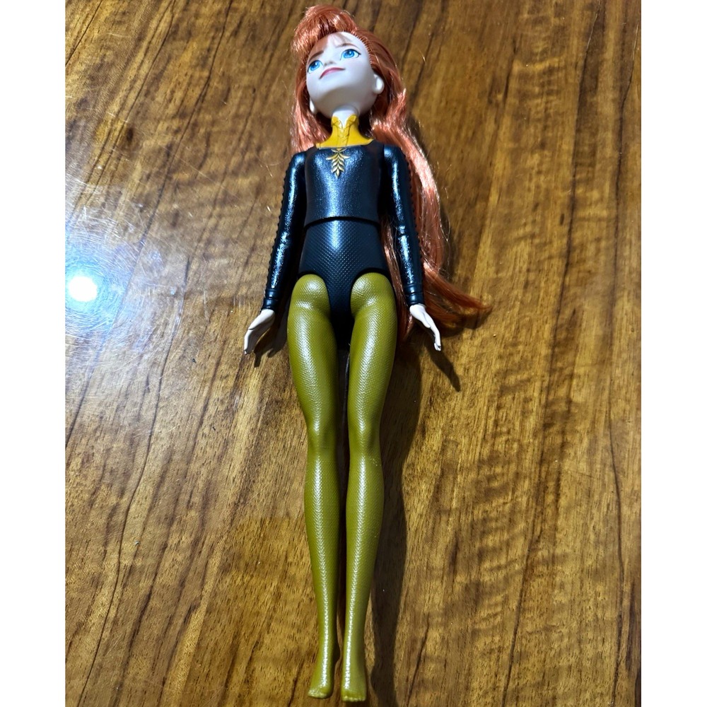 Disney Frozen Anna 11 in Fashion Doll Red Wavy Hair Blue Eyes 2022 HLW49 Mattel